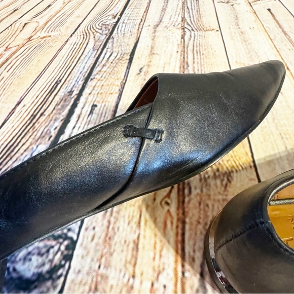 Halston | black leather pointed toe flats 7.5 - Picture 7 of 14
